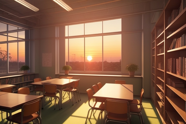 【素材54点】学園背景素材パック（教室・廊下・屋上）同人・ゲーム向け
