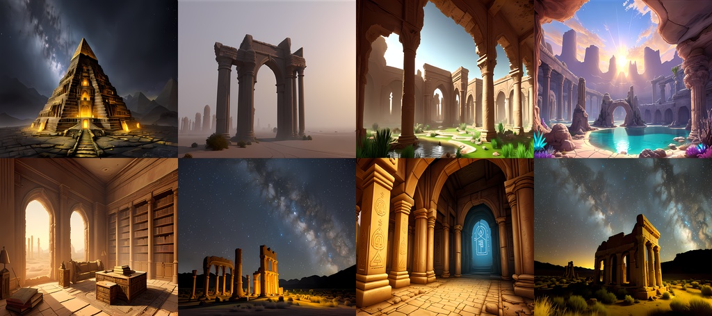 <素材72点>砂漠の謎-古代遺跡_ゲーム背景素材TRPG素材