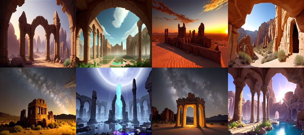 <素材72点>砂漠の謎-古代遺跡_ゲーム背景素材TRPG素材