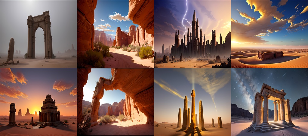 <素材72点>砂漠の謎-古代遺跡_ゲーム背景素材TRPG素材