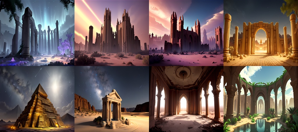 <素材72点>砂漠の謎-古代遺跡_ゲーム背景素材TRPG素材