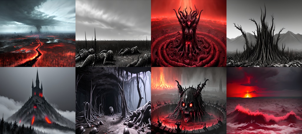 《素材95点》戦慄の地獄風景_TRPG素材_ゲーム背景素材