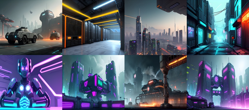 《素材98点》未来都市サイバーパンク_ゲーム用素材_SF素材