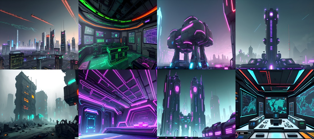 《素材98点》未来都市サイバーパンク_ゲーム用素材_SF素材