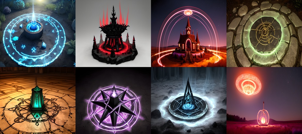 《素材81点》妖しき術の魔法陣_背景素材_ゲーム用素材_呪術