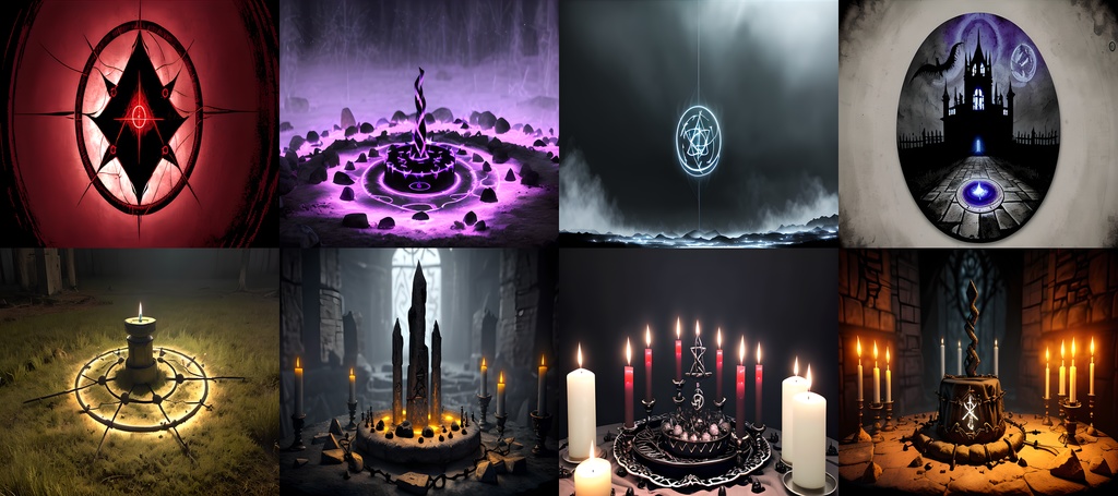 《素材81点》妖しき術の魔法陣_背景素材_ゲーム用素材_呪術