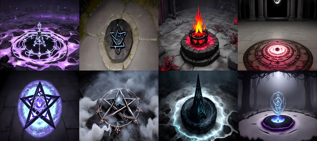 《素材81点》妖しき術の魔法陣_背景素材_ゲーム用素材_呪術