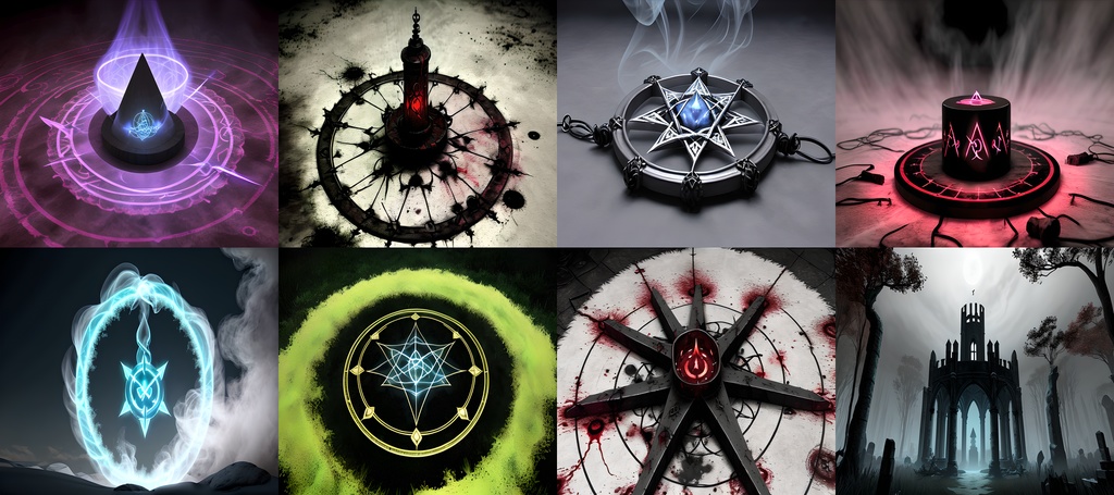 《素材81点》妖しき術の魔法陣_背景素材_ゲーム用素材_呪術