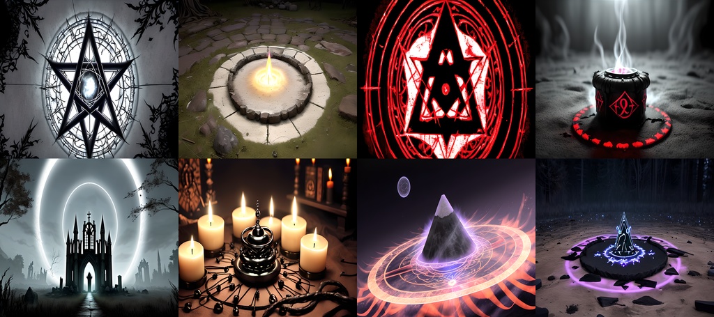 《素材81点》妖しき術の魔法陣_背景素材_ゲーム用素材_呪術