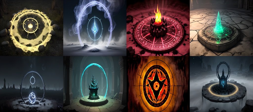 《素材81点》妖しき術の魔法陣_背景素材_ゲーム用素材_呪術