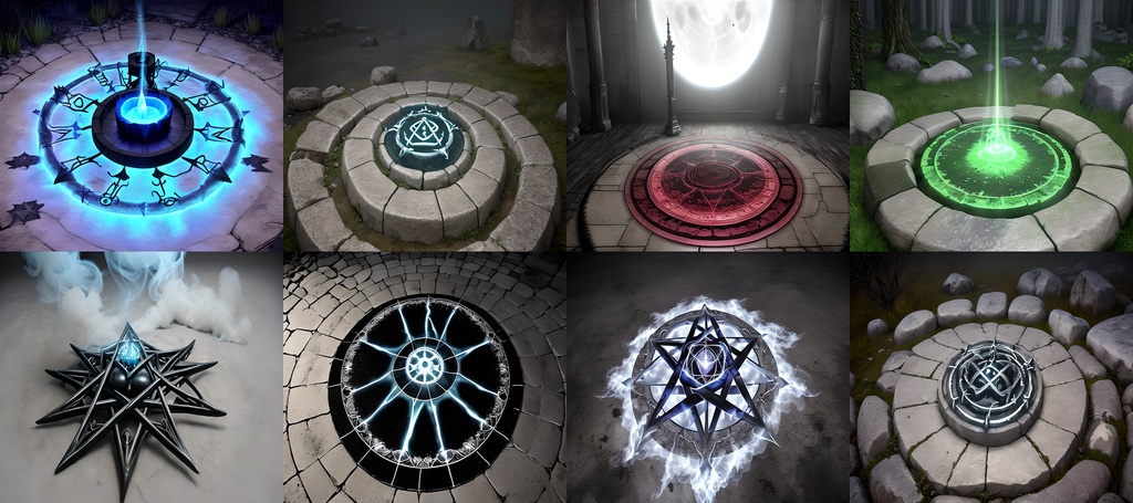 《素材81点》妖しき術の魔法陣_背景素材_ゲーム用素材_呪術