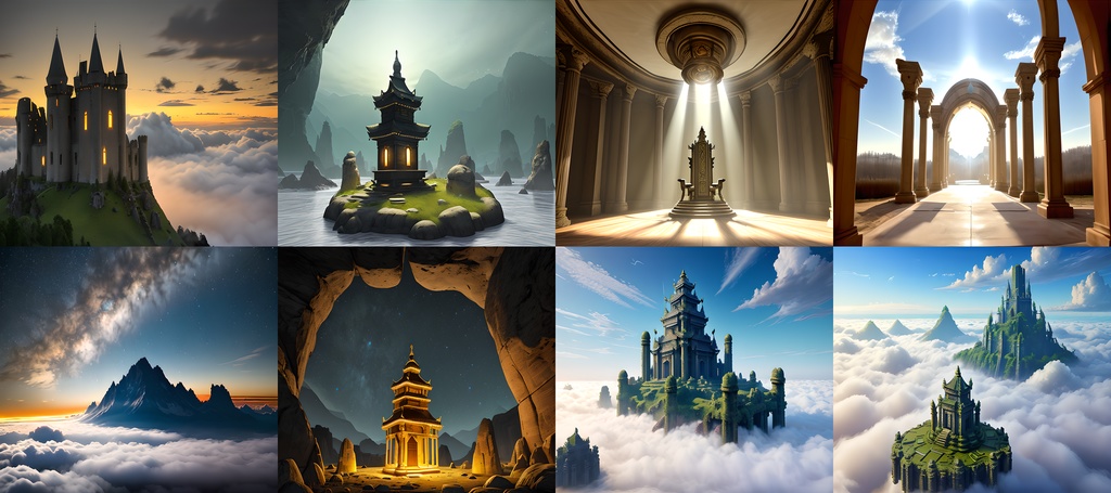 【素材75点】天空に浮かぶ遺跡_ゲーム素材_背景素材