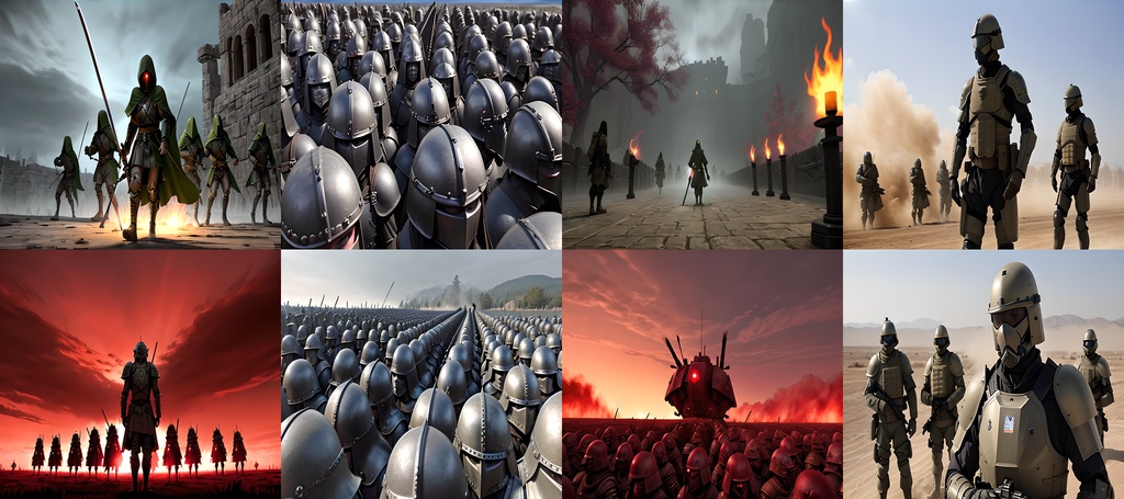 <素材45点>謎の戦闘集団_SF_敵モブ_軍団