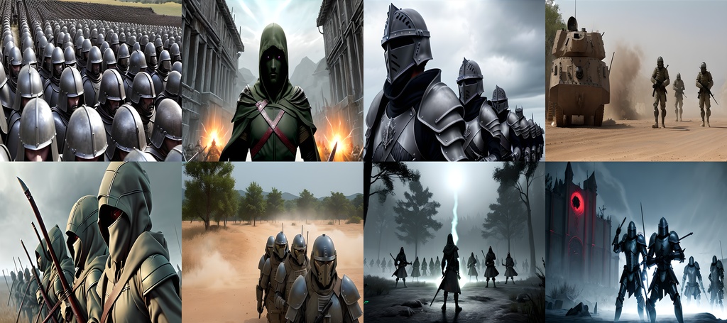 <素材45点>謎の戦闘集団_SF_敵モブ_軍団