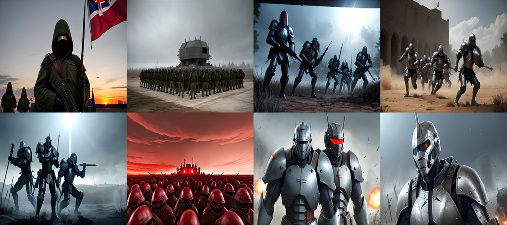 <素材45点>謎の戦闘集団_SF_敵モブ_軍団