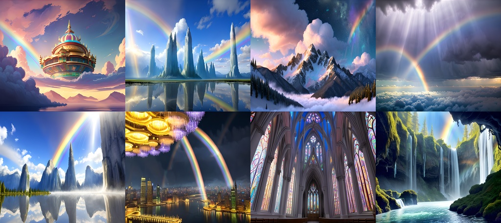 <素材71点>虹の王国_天国_非現実的な風景