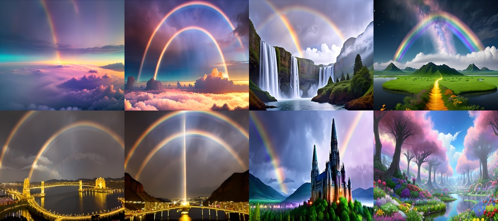 <素材71点>虹の王国_天国_非現実的な風景