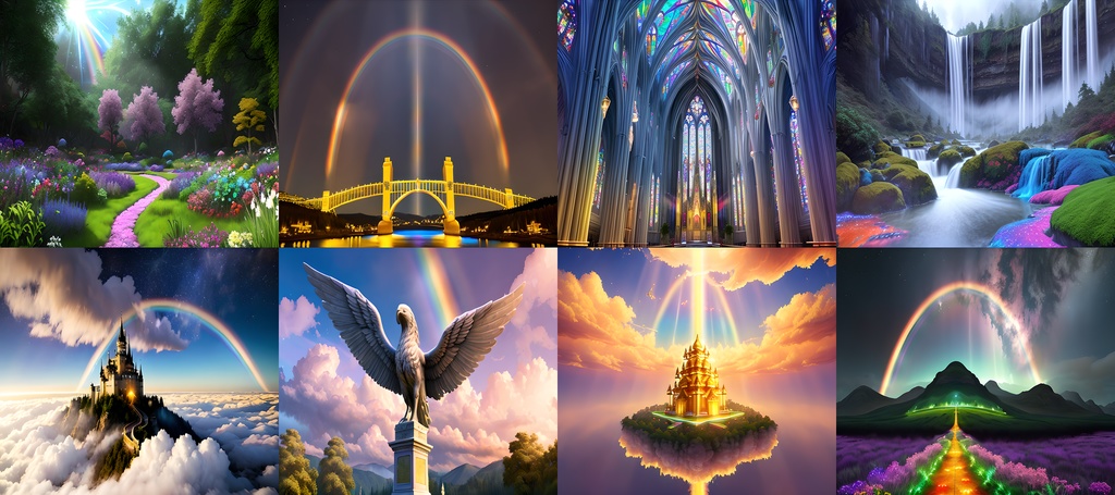 <素材71点>虹の王国_天国_非現実的な風景