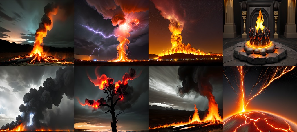 <素材68点>炎_マグマ_素材「侵略する火災」ゲーム素材_背景_エフェクト