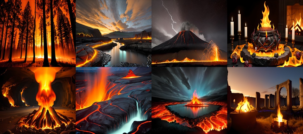 <素材68点>炎_マグマ_素材「侵略する火災」ゲーム素材_背景_エフェクト