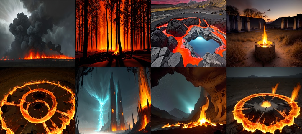 <素材68点>炎_マグマ_素材「侵略する火災」ゲーム素材_背景_エフェクト