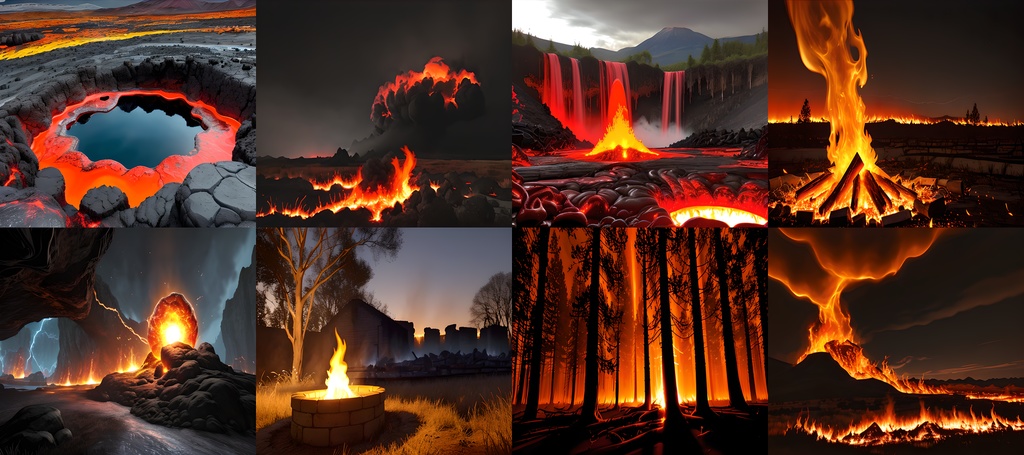 <素材68点>炎_マグマ_素材「侵略する火災」ゲーム素材_背景_エフェクト