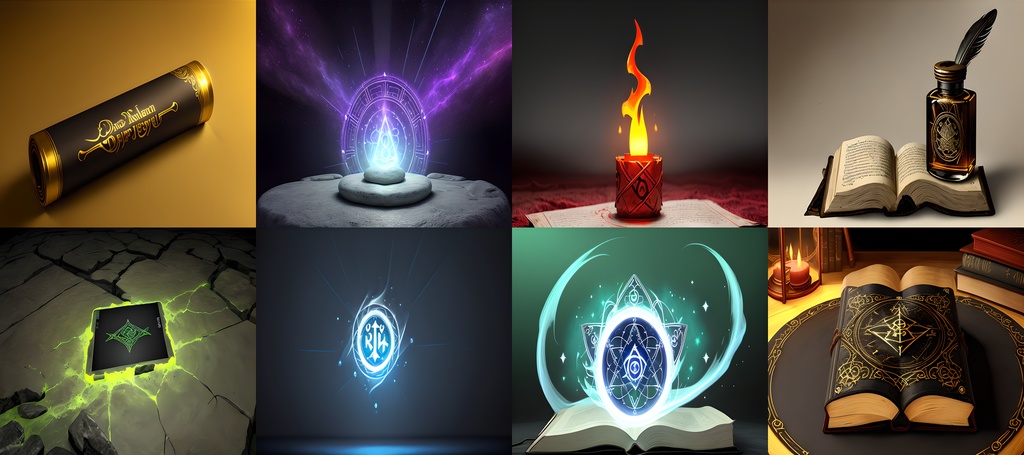 <アイテム素材29点>書物_紋章_石板_ゲーム素材や創作に