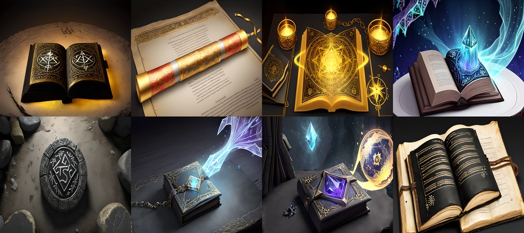 <アイテム素材29点>書物_紋章_石板_ゲーム素材や創作に