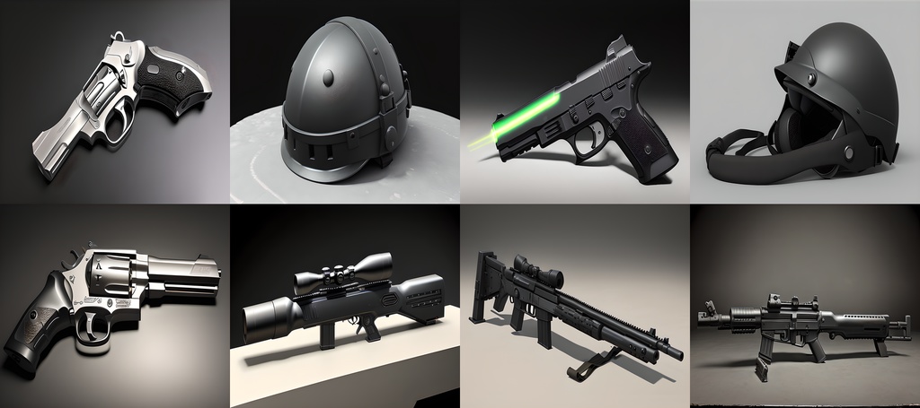 <アイテム素材22点>架空の現代銃火器_ゲーム素材