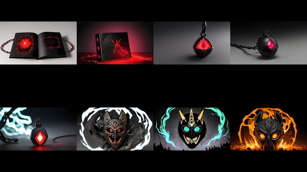 《素材71点》『呪物・黒魔術・呪われたアイテム』_ゲーム素材_画像素材