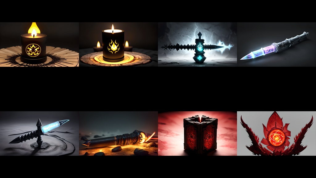 《素材71点》『呪物・黒魔術・呪われたアイテム』_ゲーム素材_画像素材