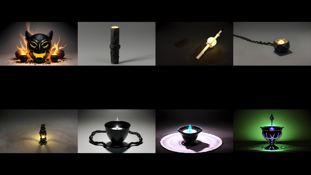 《素材71点》『呪物・黒魔術・呪われたアイテム』_ゲーム素材_画像素材