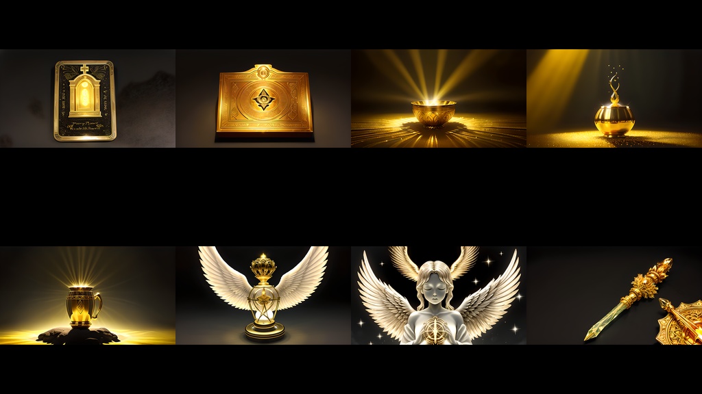 《素材62点》『光属性・黄金・聖なるアイテム』_ゲーム素材_画像素材