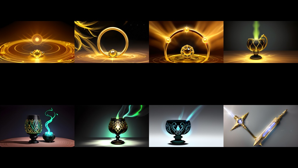 《素材62点》『光属性・黄金・聖なるアイテム』_ゲーム素材_画像素材