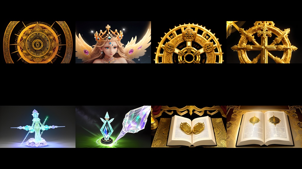 《素材62点》『光属性・黄金・聖なるアイテム』_ゲーム素材_画像素材