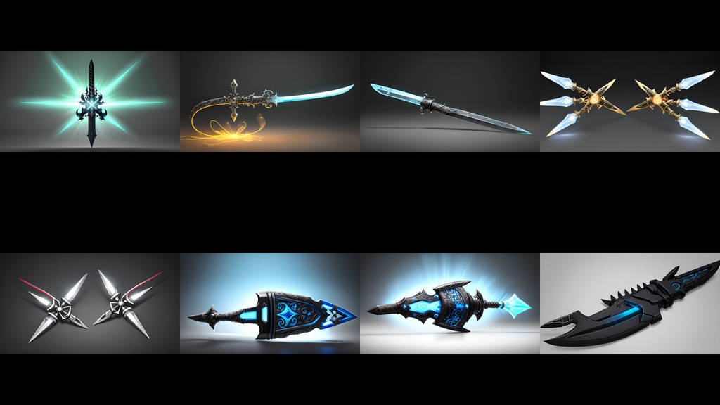 《素材57点》『架空の刀剣_斬撃武器アイテム』_ゲーム素材_画像素材