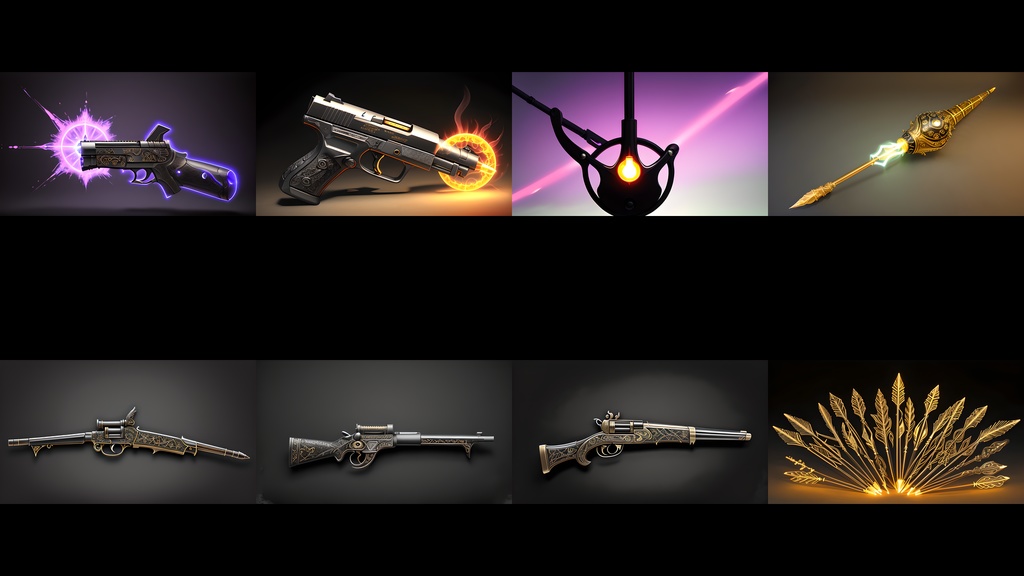 《素材25点》『架空の飛び道具_フィクション銃火器』_ゲーム素材_画像素材