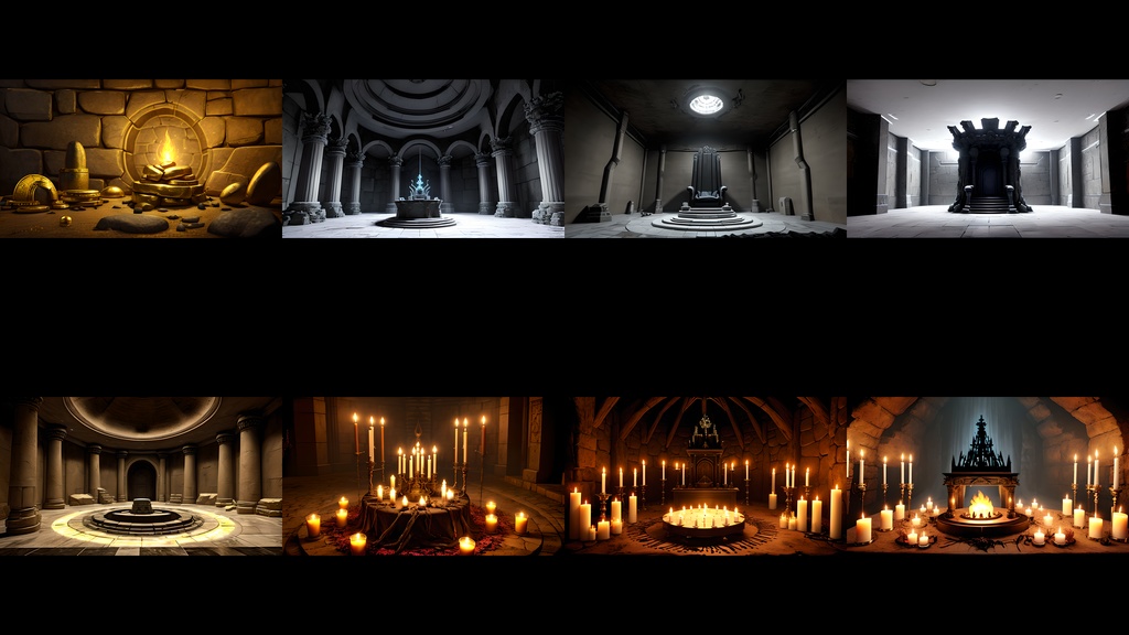 《大容量素材190点》『ダンジョンの深部・ボスの部屋』_ゲーム素材_画像素材