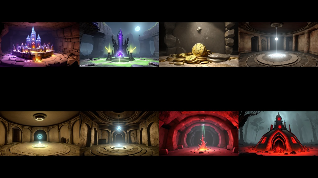 《大容量素材190点》『ダンジョンの深部・ボスの部屋』_ゲーム素材_画像素材