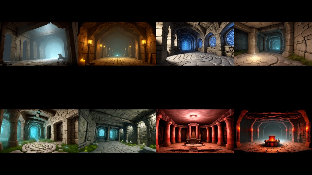 《大容量素材190点》『ダンジョンの深部・ボスの部屋』_ゲーム素材_画像素材