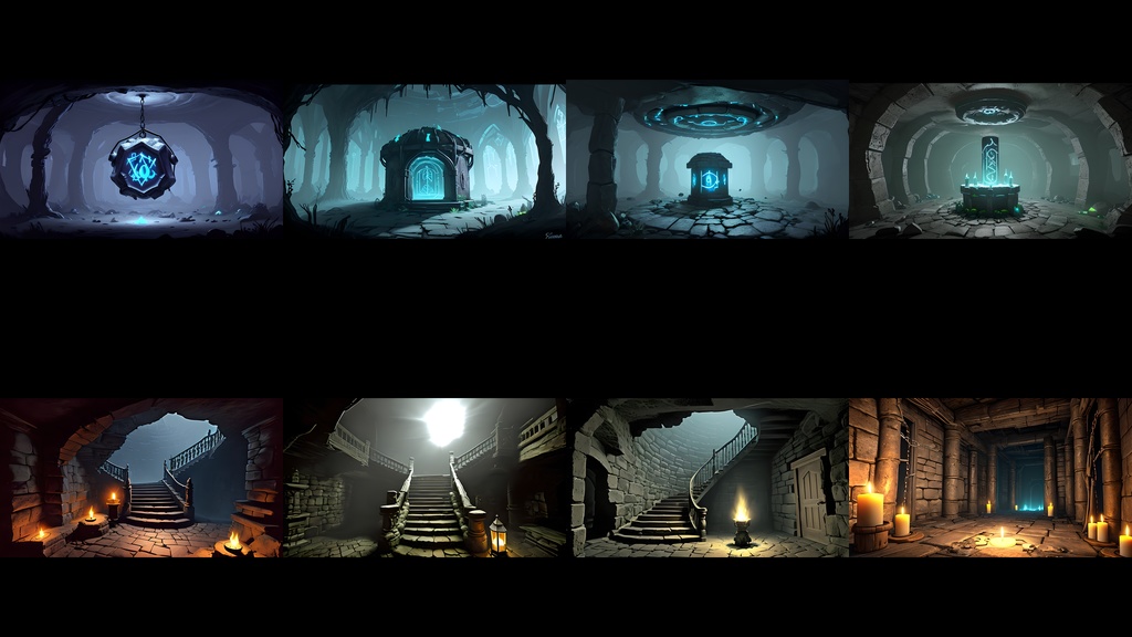 《大容量素材190点》『ダンジョンの深部・ボスの部屋』_ゲーム素材_画像素材