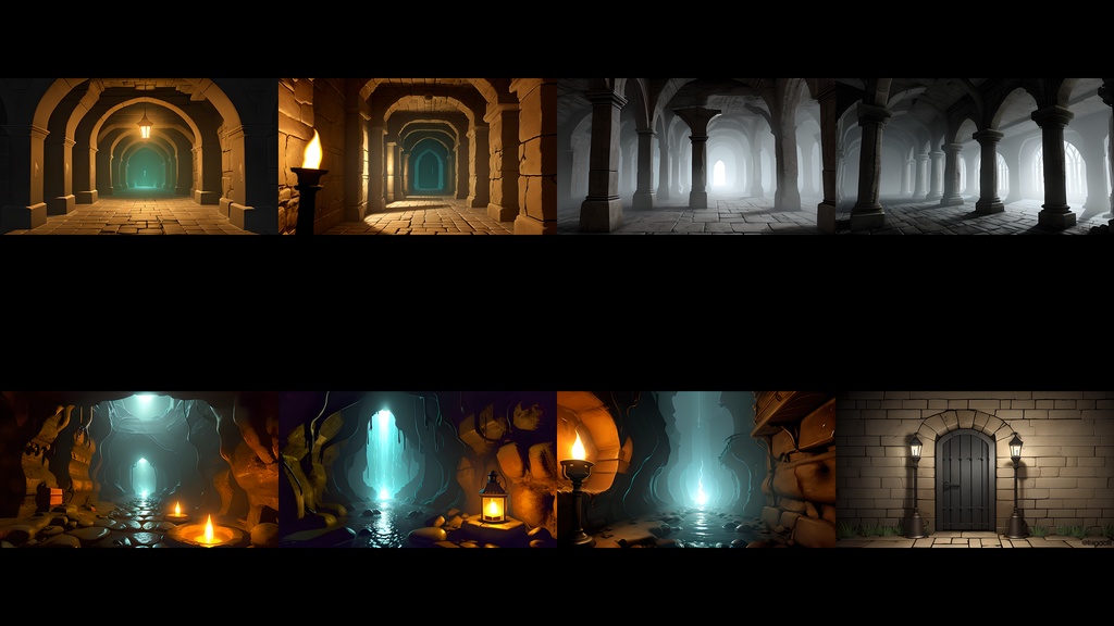 《大容量素材190点》『ダンジョンの深部・ボスの部屋』_ゲーム素材_画像素材