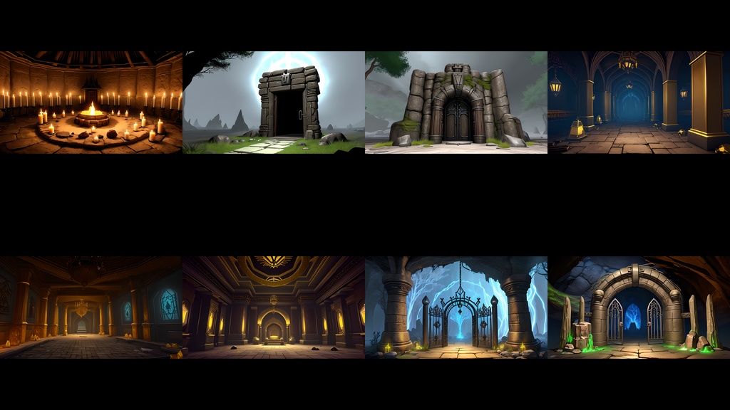 《大容量素材190点》『ダンジョンの深部・ボスの部屋』_ゲーム素材_画像素材