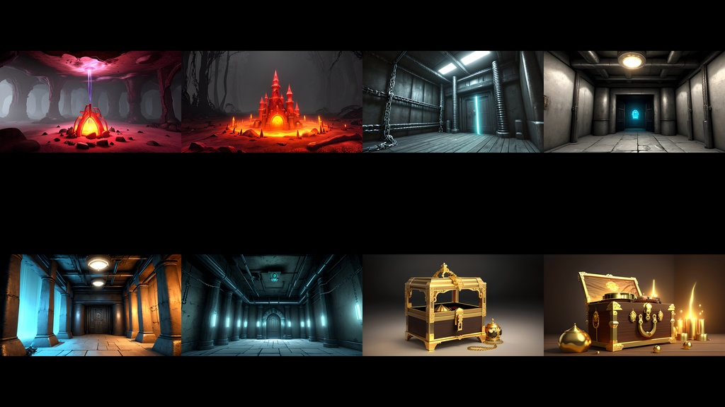 《大容量素材190点》『ダンジョンの深部・ボスの部屋』_ゲーム素材_画像素材