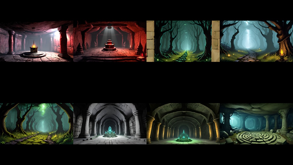 《大容量素材190点》『ダンジョンの深部・ボスの部屋』_ゲーム素材_画像素材