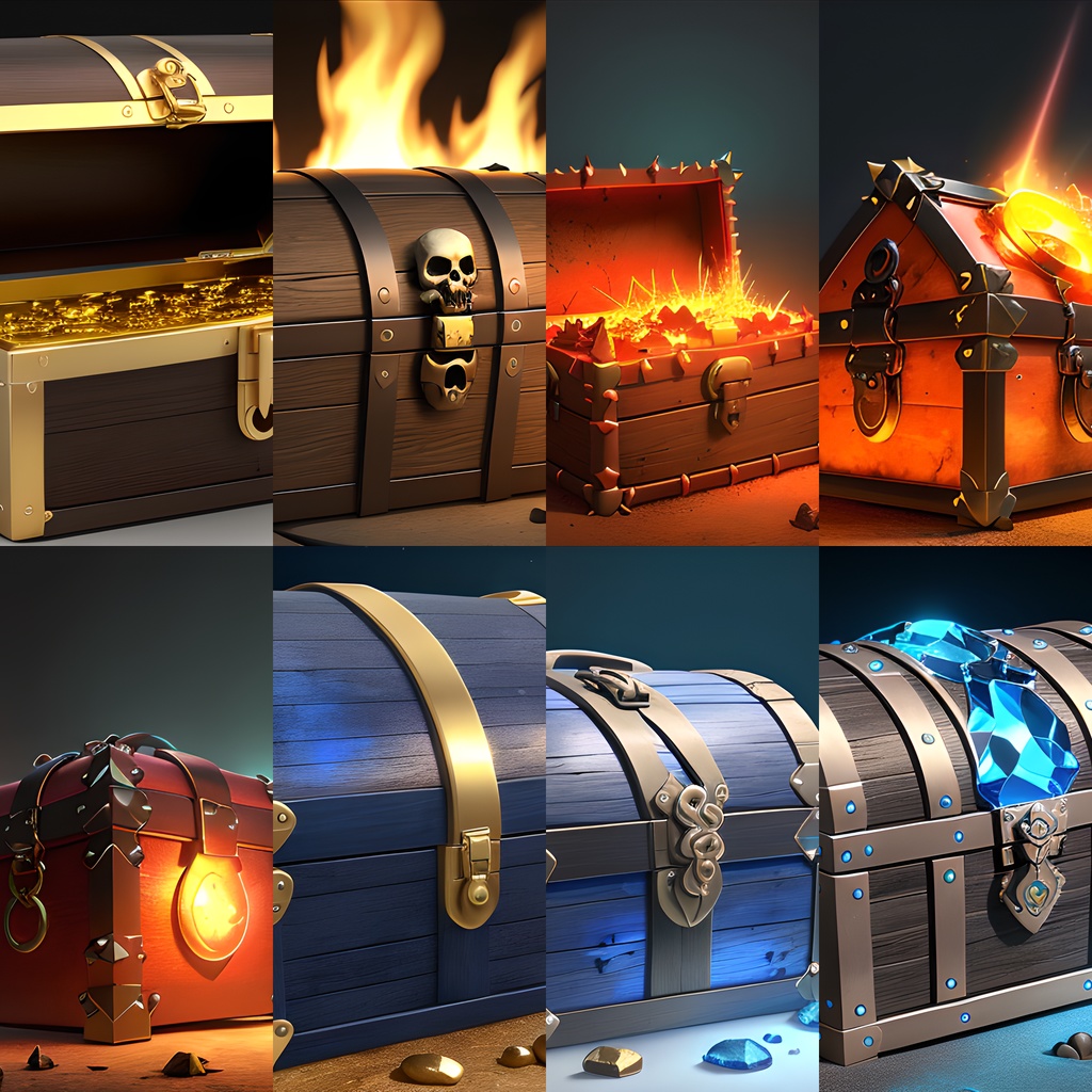 《素材41点》『宝箱Get!』_ゲーム素材_画像素材_アイテム素材