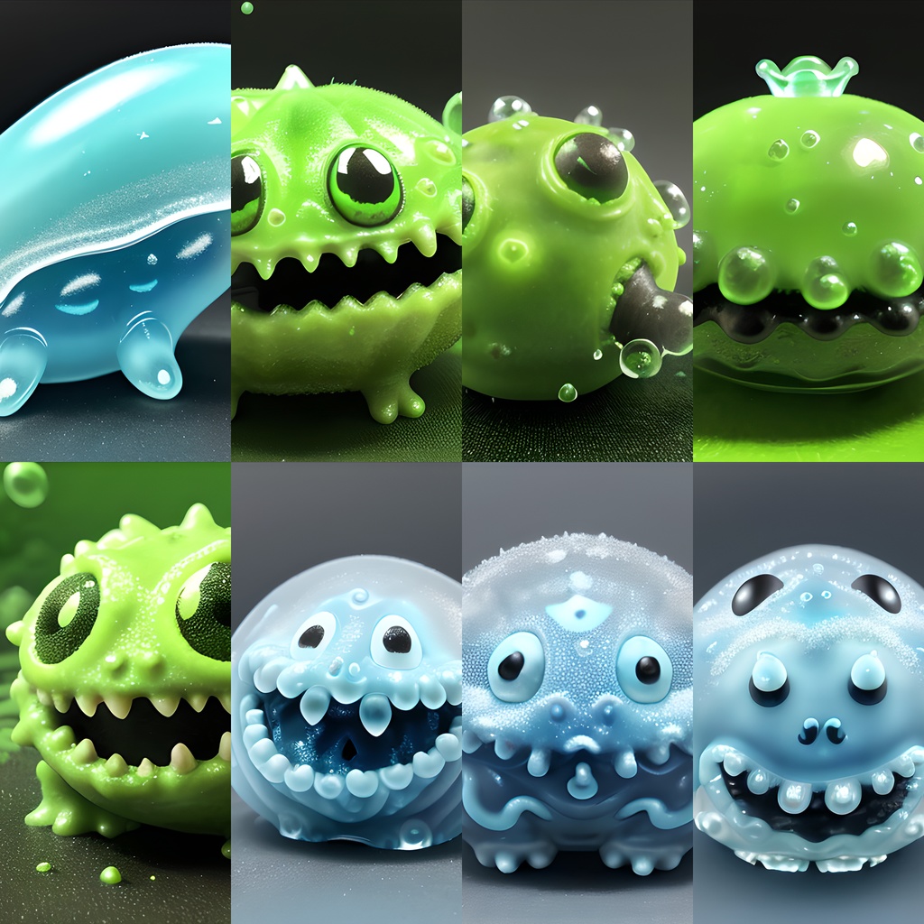 《素材82点》『雑魚モンスターLV1 スライム』_ゲーム素材_画像素材_敵モブ_同人ゲームTRPG用