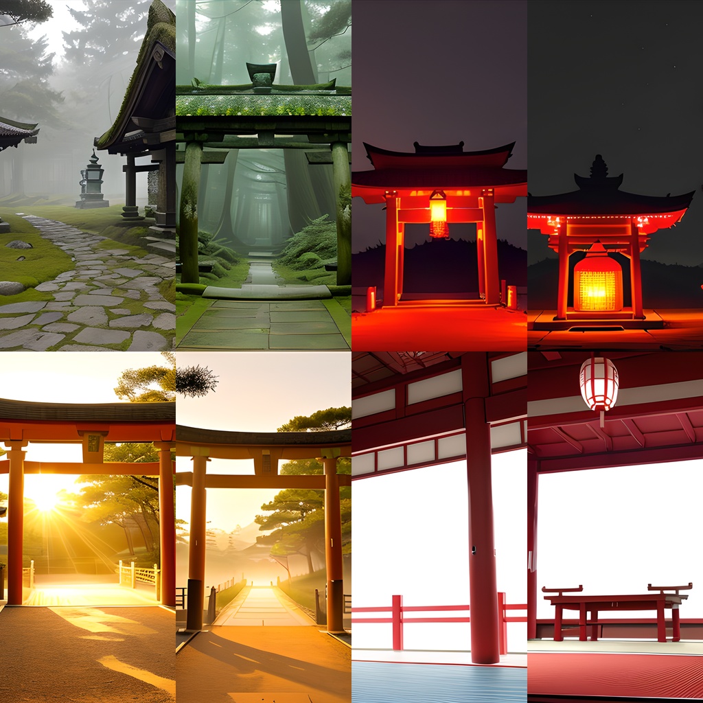 《素材39点》『この世にはない寺社仏閣_架空の神社』_ゲーム素材_画像素材