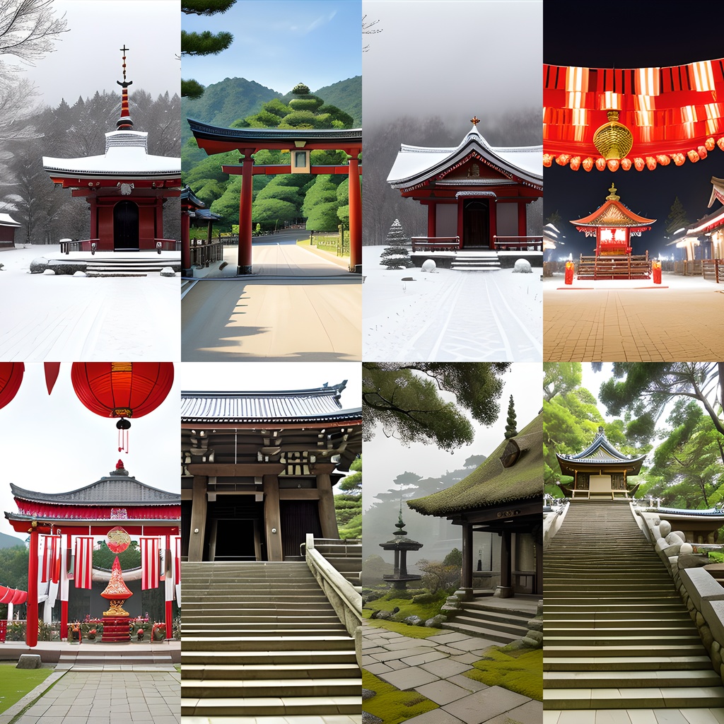 《素材39点》『この世にはない寺社仏閣_架空の神社』_ゲーム素材_画像素材