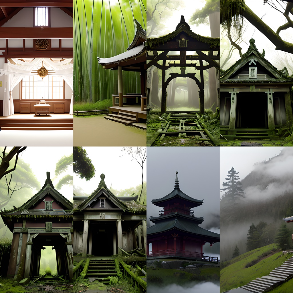 《素材39点》『この世にはない寺社仏閣_架空の神社』_ゲーム素材_画像素材